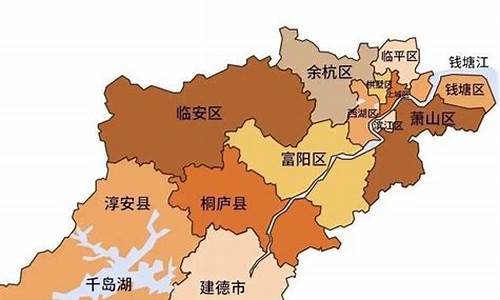 杭州行政区划图_杭州行政区划图2023最